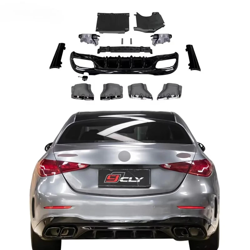 

Car Diffuser for C Class W206 Upgrade C63 Diffuser with Exhaust Pipe