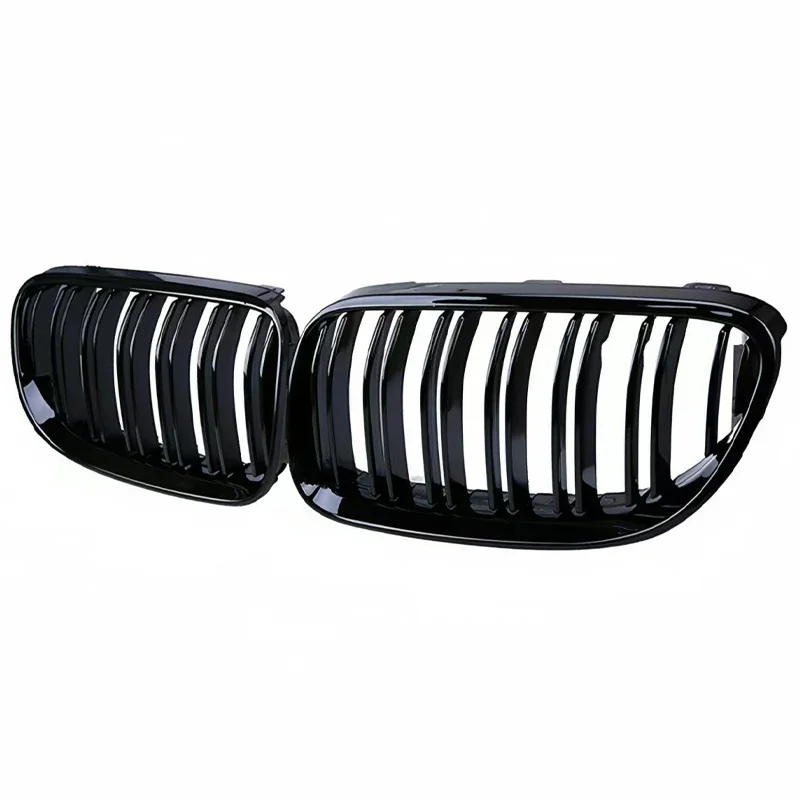 Car Front Bumper Kidney Grill Gloss Black Dual Line Grille Racing Grilles For BMW E92 E93 M3 Coupe Convertible 316i 320d 06-13