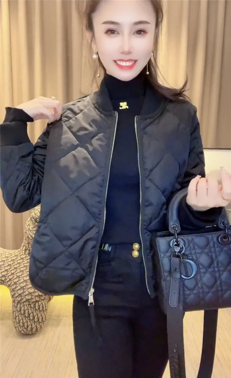 

Spring 2025 Faion Thin Cotton Jaet ort Versatile Quali Creative Premium Cotton Clothing Korean Sle Long Sve Zipper