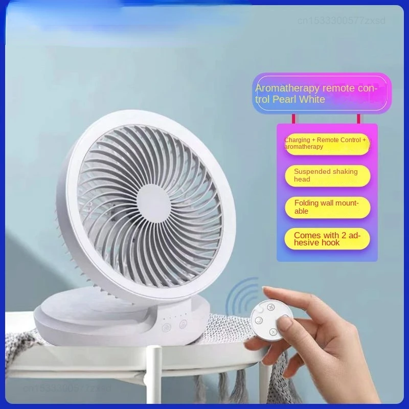 Youpin-Ventilador Elétrico Suspenso Sem Fio, USB Recarregável, Luzes Noturnas, Controle de Toque, 4 Velocidade do Vento, Dobrável, Circulação de Ar, Edon