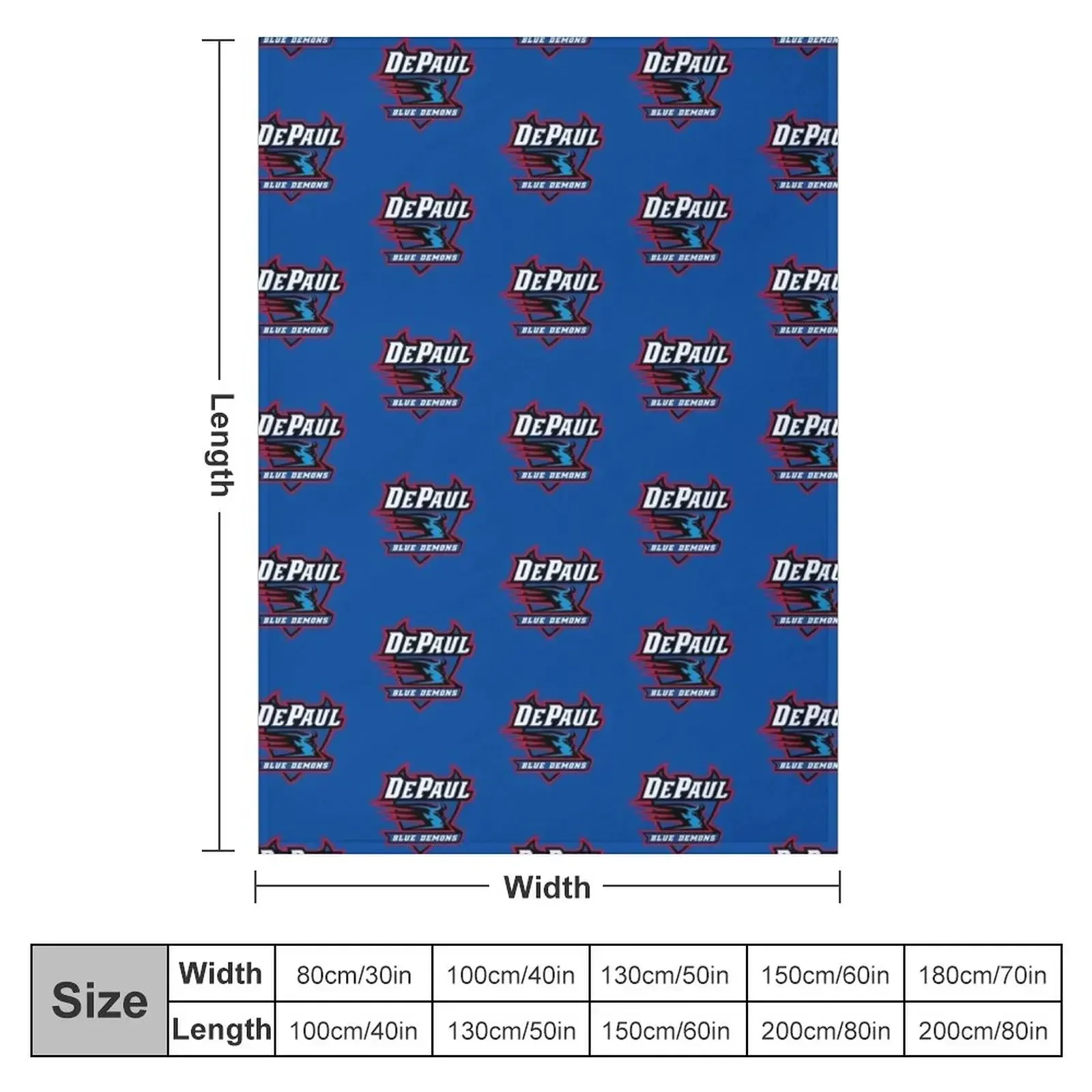 The DePaul Icon Throw Blanket Comforter Thermals For Travel Heavy Blankets