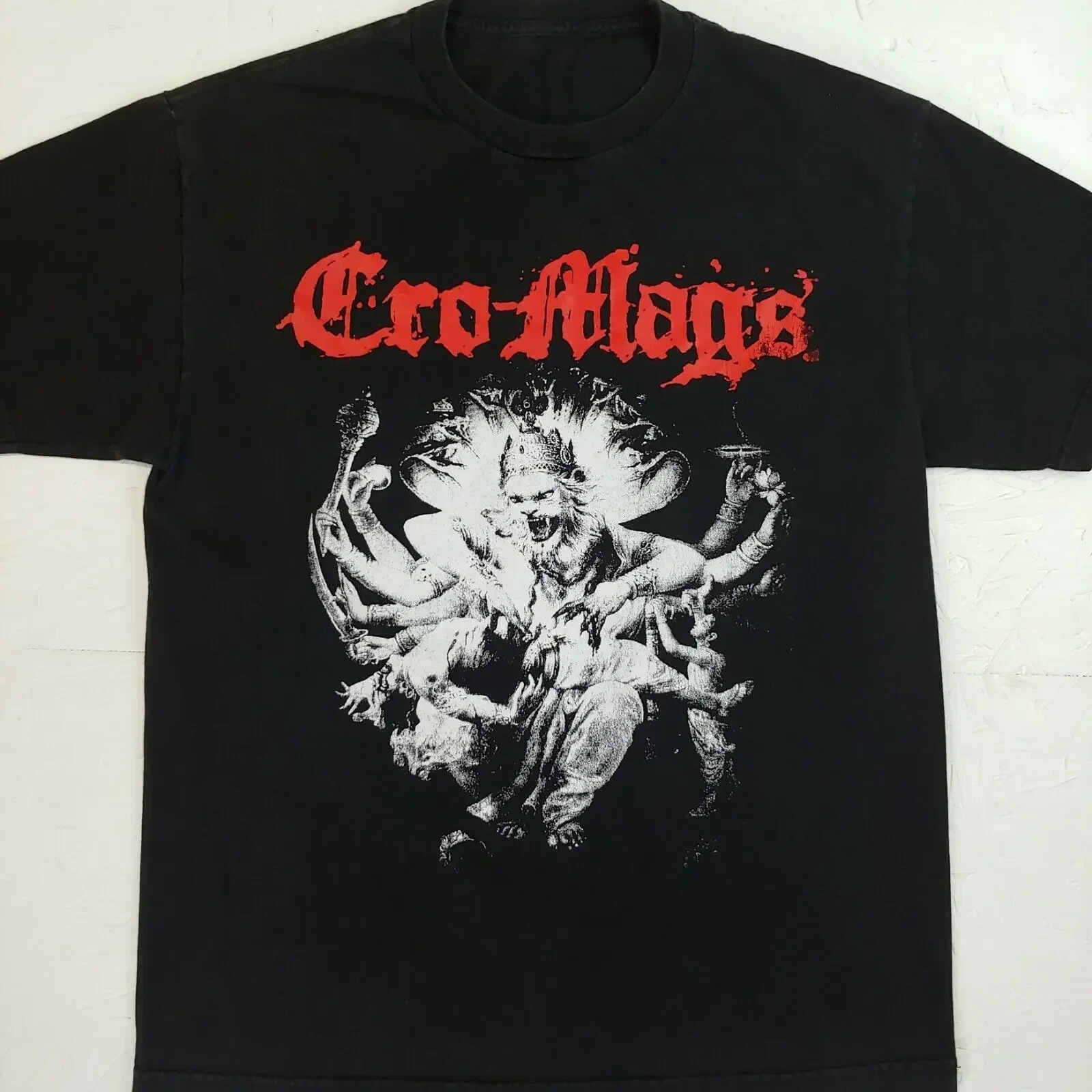 Футболка Cro-mags большого размера, Shiva croms, музыка, Хардкор, панк, York2024, высокое качество, брендовая футболка, повседневный принт, 100% хлопок