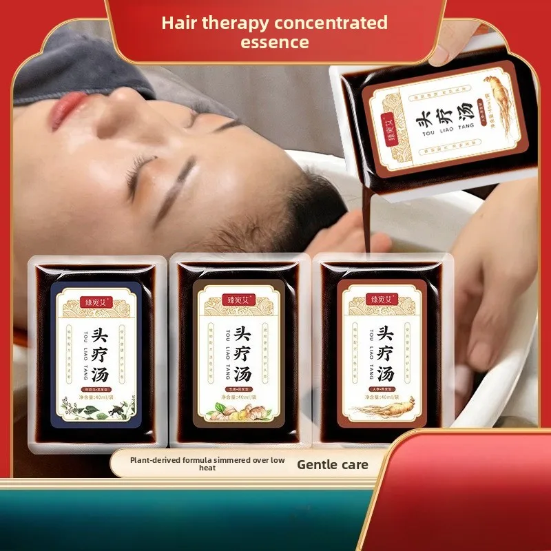 

3-Step Herbal Hair Care Sachets - No-Boil Treatment for Growth Strength Postpartum Use