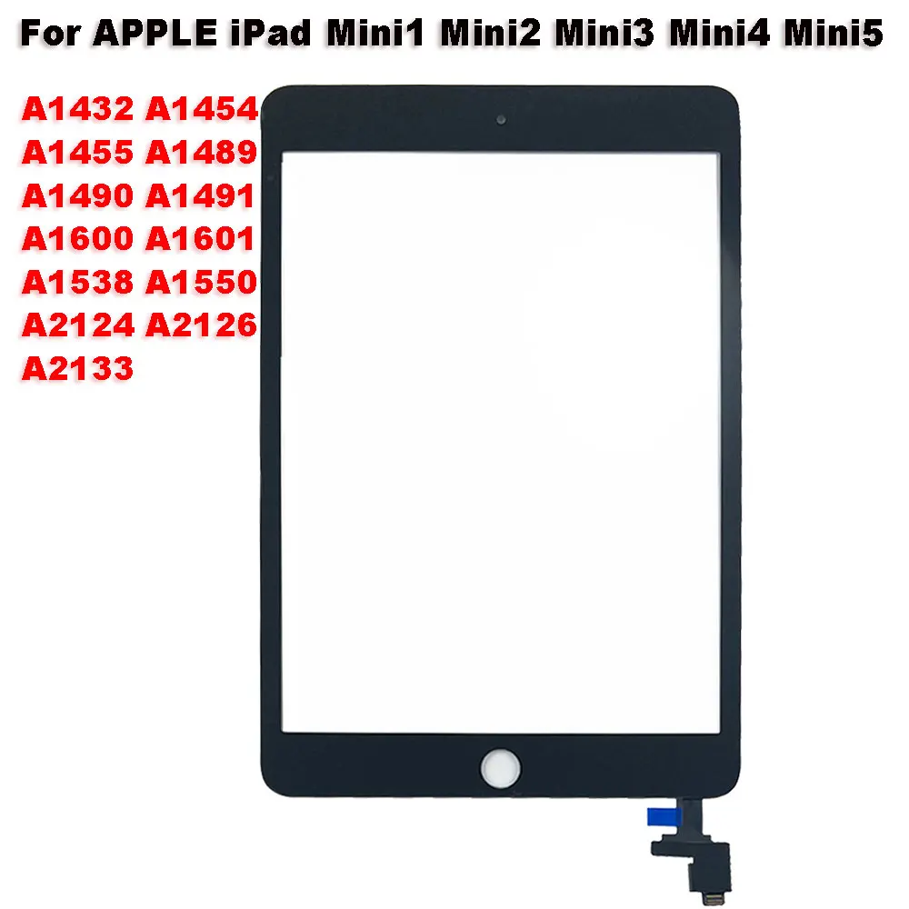

Для iPad MINI 1 2 3 4 5 A1432 A1454 Mini1 MINI2 MINI3 MINI4 MINI5 Сенсорный экран Дигитайзер Переднее стекло Запасные части