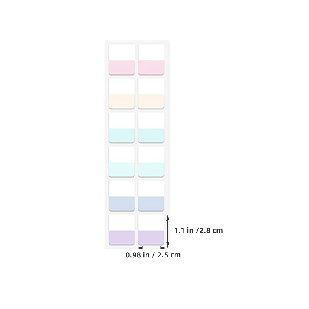 360 ชิ้นสติกเกอร์ดัชนีแท็บที่มีสีสันของเล่นป้ายการเข้ารหัสเอกสารองค์กรโน้ตบุ๊คศึกษาโปร่งใส SelfAdhesive