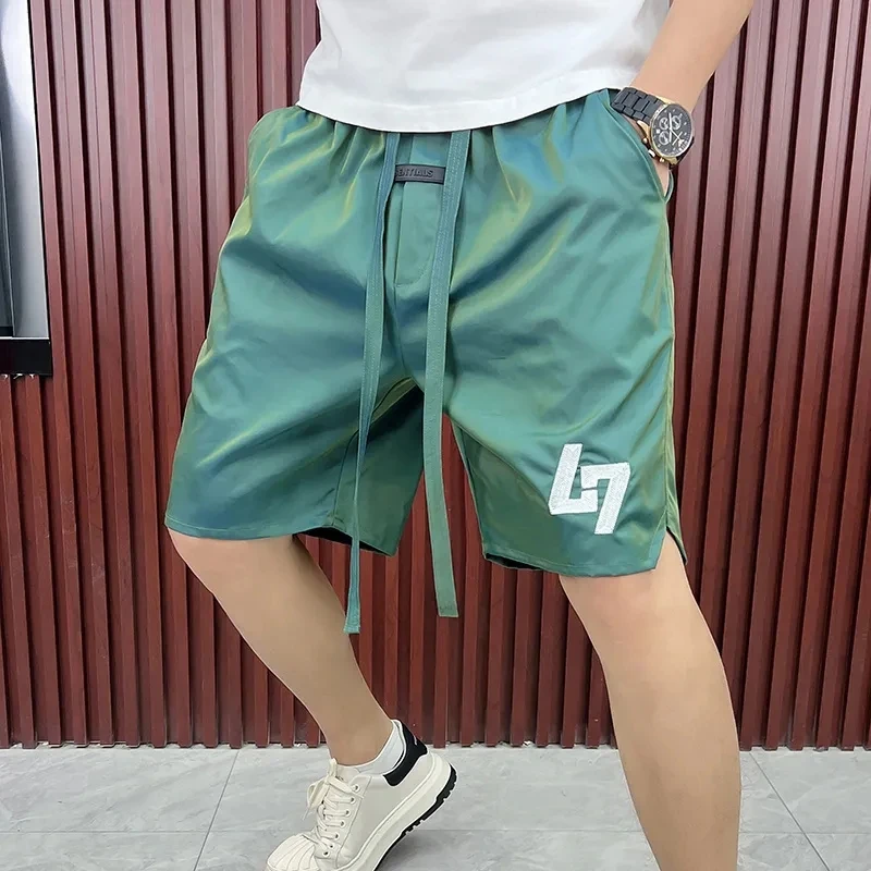 Pantalones cortos deportivos para hombre, ropa informal de verano de 5 cuartos, moda coreana, ropa de calle que combina con todo, novedad de 2024