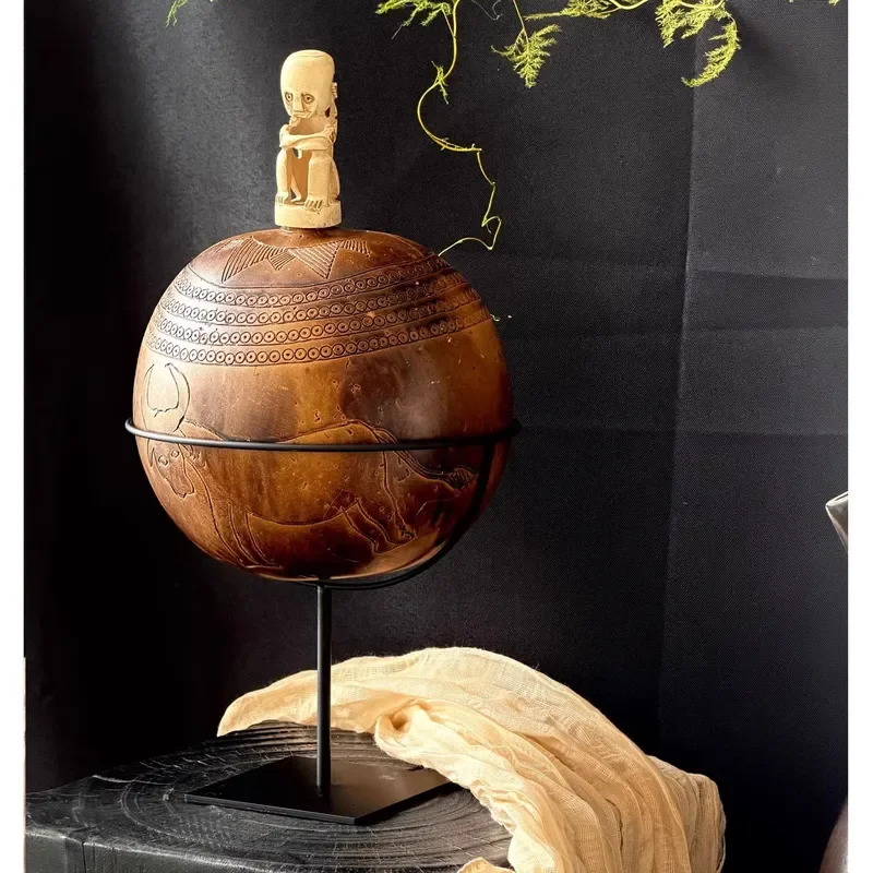 Wabi Sabi Style Medieval Tribe Ornament Creative Home Decor for Living Room Coffee Table Tea Room Study High End Art Piece