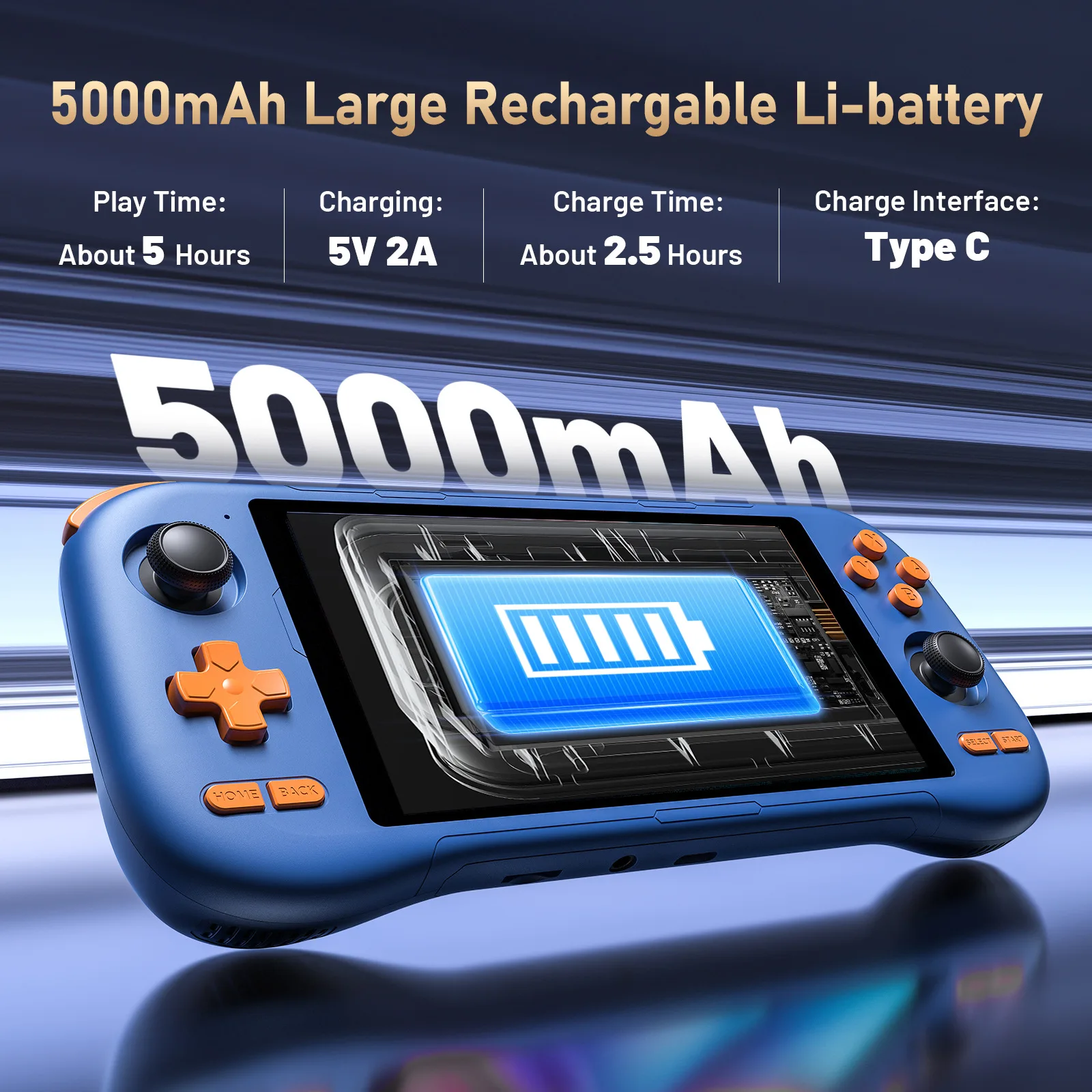 KINHANK K56 Game Console 5.5'' Touch Screen 50 Emulators Handheld