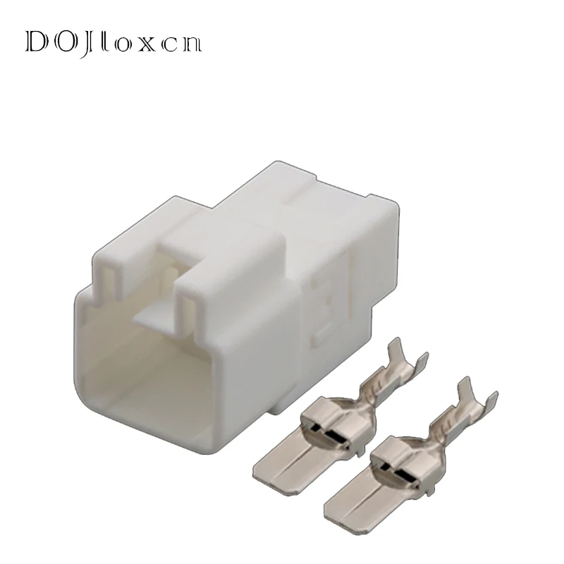 1/5/10/20/50 Sets 2 3-Pins 7282-3020 7283-3020 Auto Connector Hoge Stroom Bedrading Socket 7.8Mm Mannelijke Vrouwelijke Witte Plug