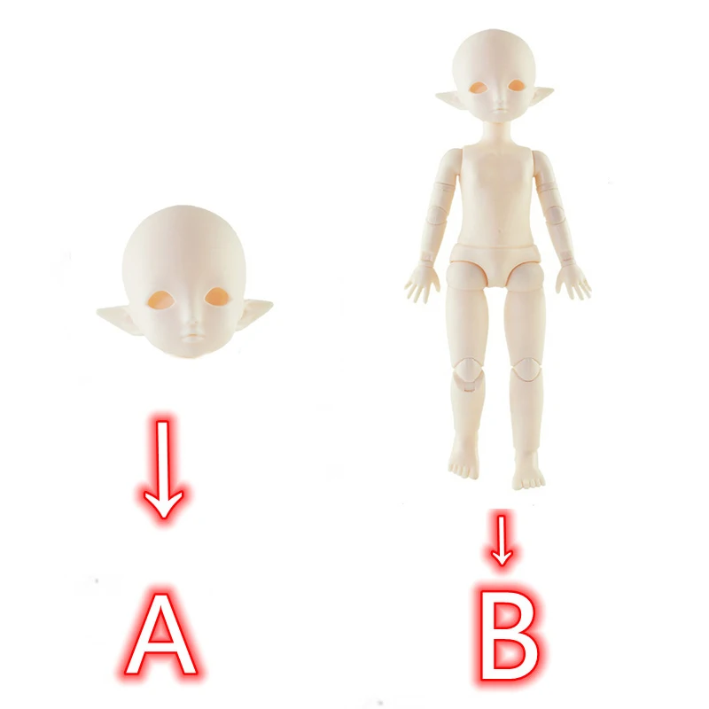 17cm/30cm Girls DIY BJD Doll Makeup 22 Joints Moveable Elf Doll Girls Toy Gift