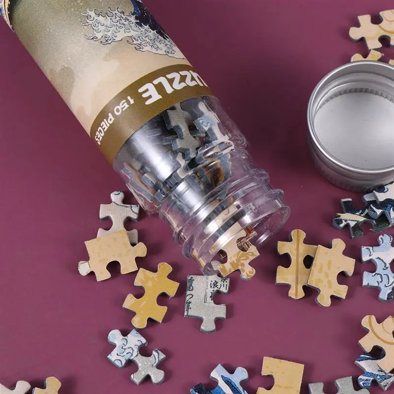 Mini Test Tube Puzzle Oil Painting Jigsaw Decompress Toys Educational Toys Starry Sky Landscapes Animal Jigsaw Game