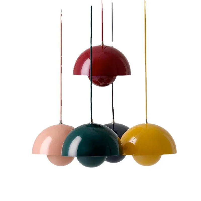 

IWHD Creative Flower Bud LED Pendant Lights Fixtures 10 Colors Bedroom Children Living Room Nordic Modern Hanging Lamp