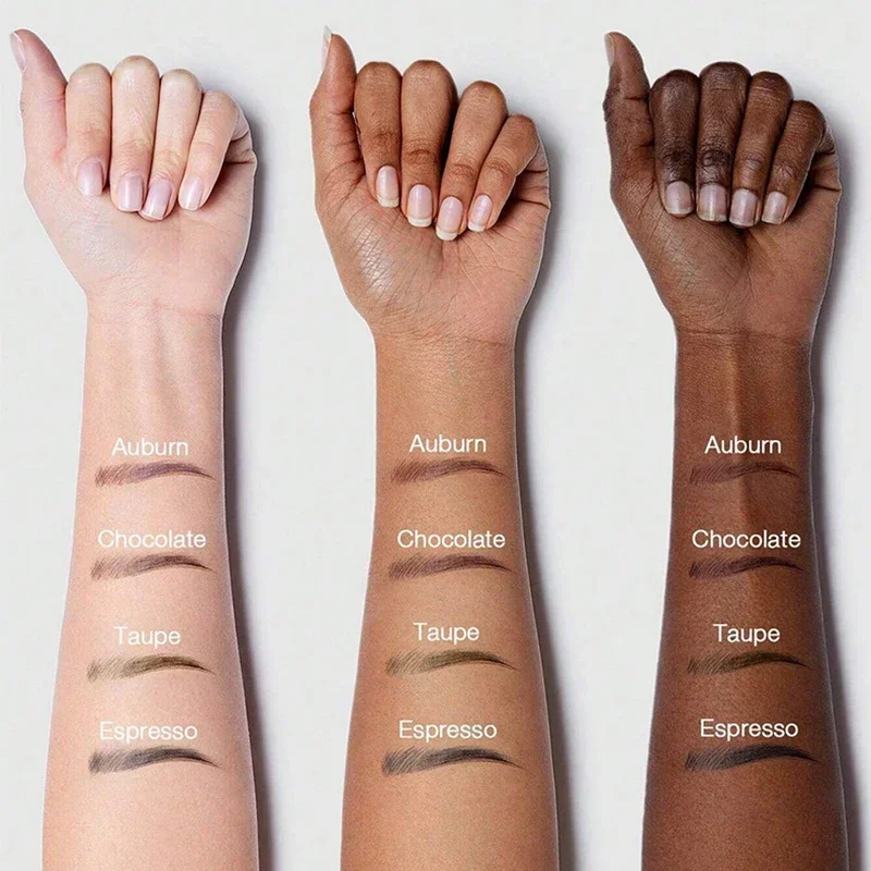 Matita tinta per sopracciglia con testina grande, modifica dell'attaccatura dei capelli naturale, penna colorante per sopracciglia tipo pressa, Anti sbavature e impermeabile