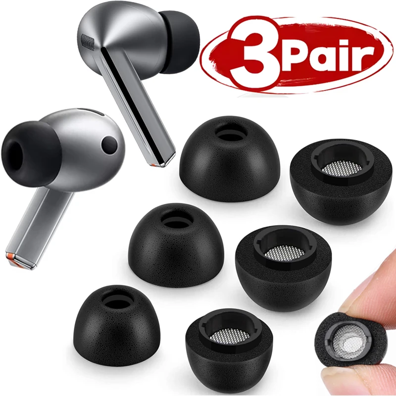 

Memory Foam Eartips for Samsung Galaxy Buds 3 Pro Ear Tips Buds 2 Noise Reduction Earplugs Soft Anti-Slip Earbuds For Buds3Pro