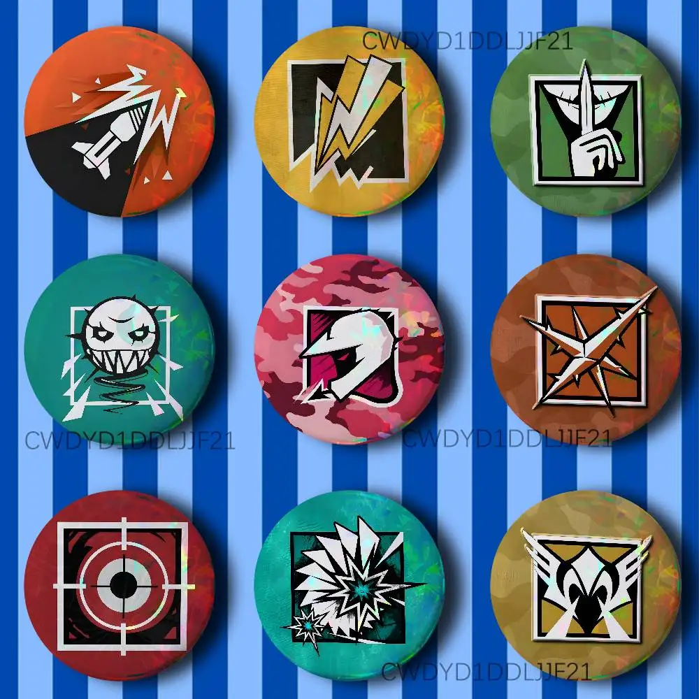 R-Rainbow Six Siege Badge Handmade Button Brooch for Backpack Hat Shirt Accessories Gifts
