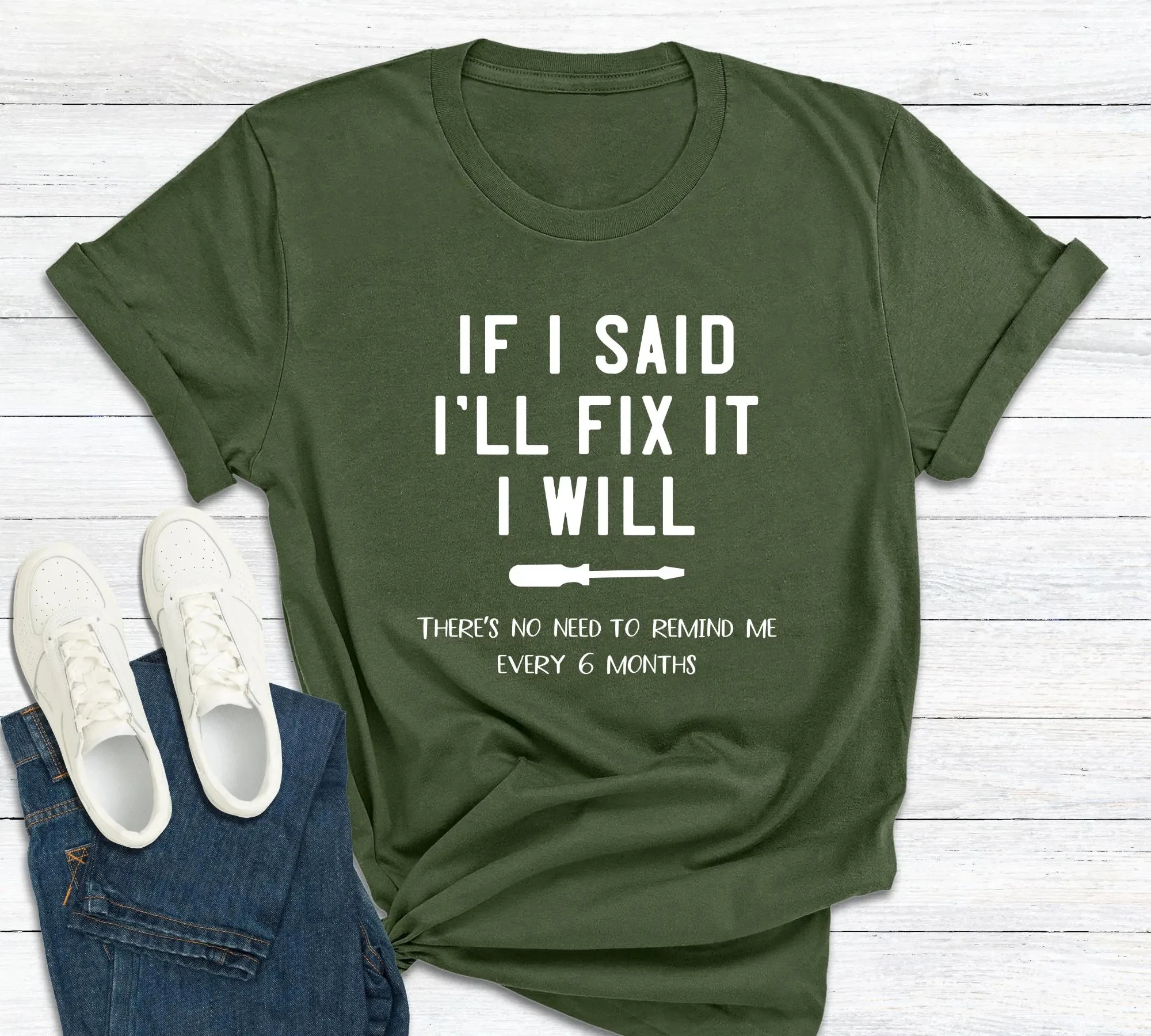 مضحك الرجال قميص الساخرة الماهر الزوج التي شيرت هدية عيد الآباء قميص سأحصل ذلك قميص مضحك أبي قميص DIY عاشق إصلاح ذلك