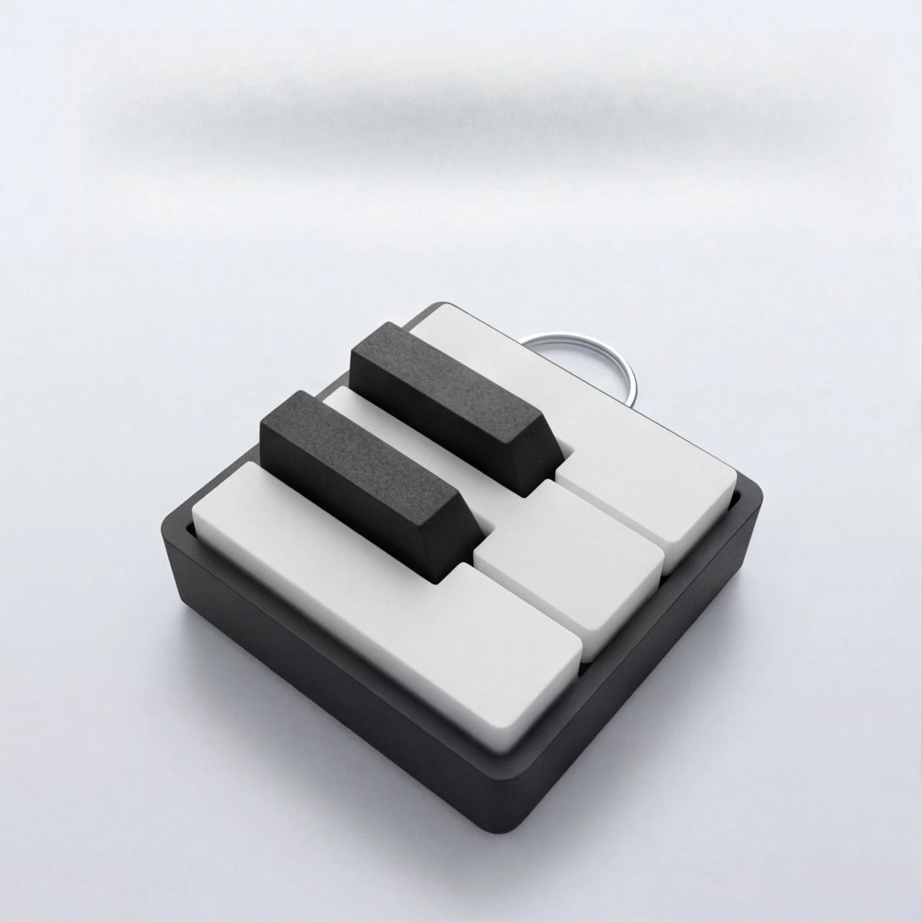 Mini piano stress-relief keychain, with five pressable keys, has the click feeling of a mechanical keyboard, decorative pendant