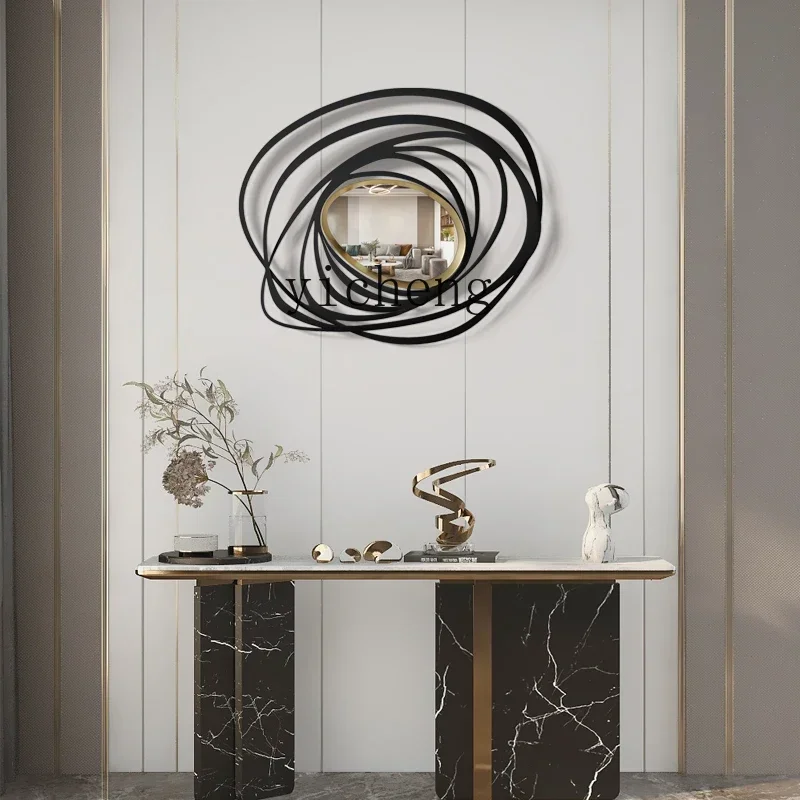 BJ-23 Wall Decorative Mirror Pendant Aisle Porch Light Luxury Wall Hanging Living Room Sofa Background Wall Wrought Iron Pendant