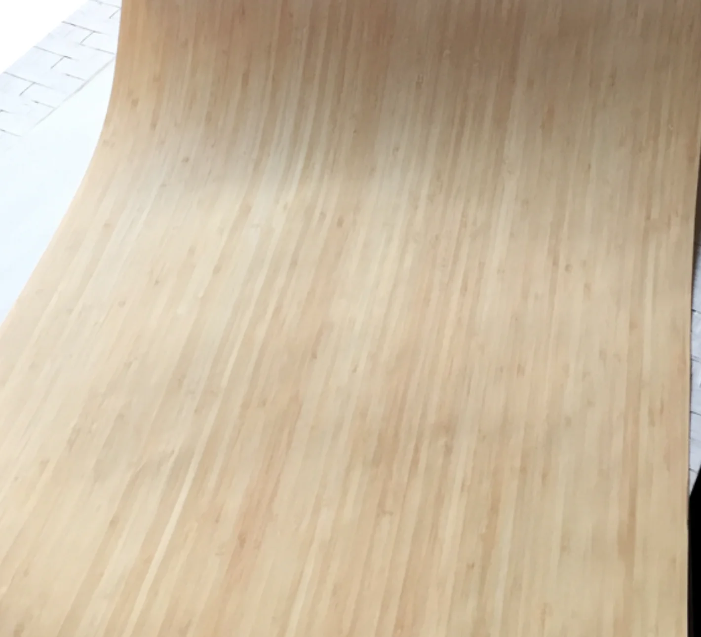 L:2.5meters Width:580mm T:0.25mm Light Carbon Bamboo Skin Wood Veneer Sheets High End Fashionable Wood Veneer Decoration