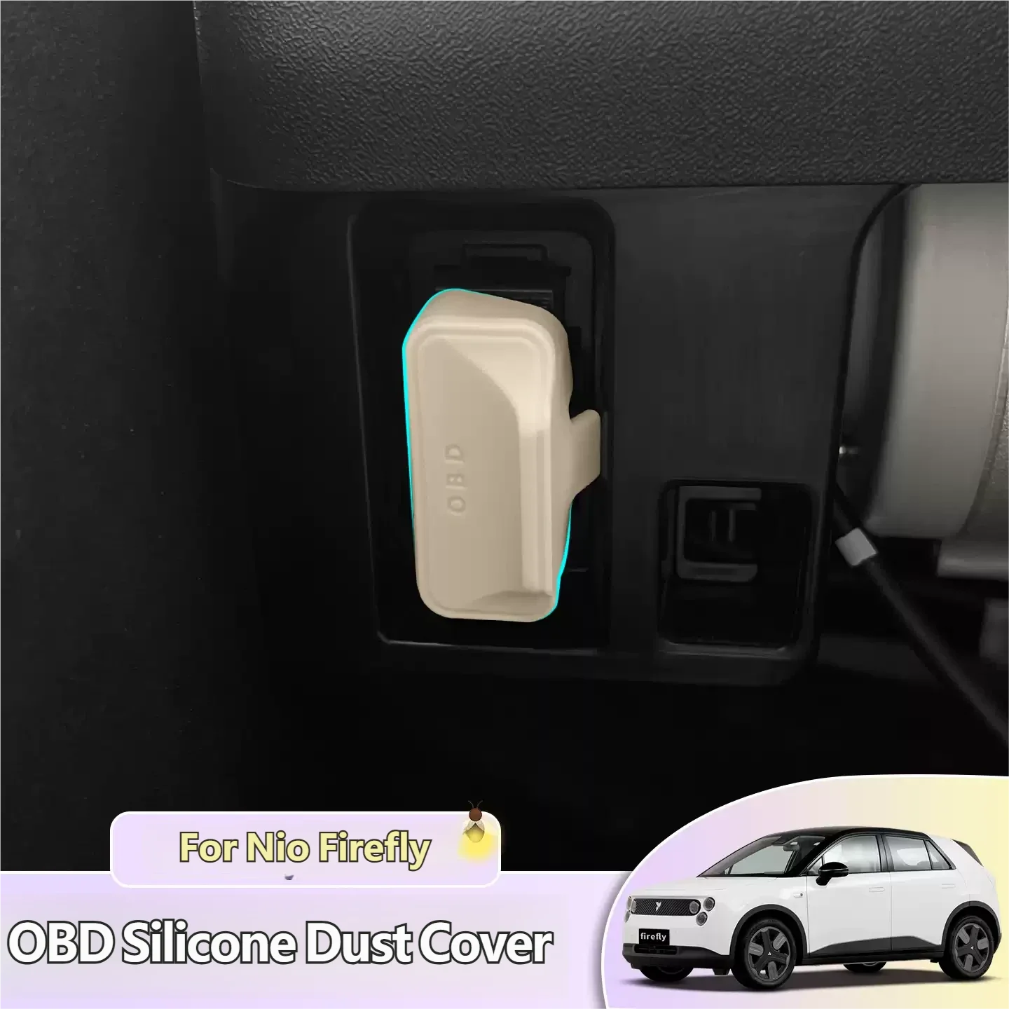 For Nio Firefly Car Silicone OBD Dust Cover Car OBD Diagnostic Interface Protective Cover Accessories  Automotive Upgrade