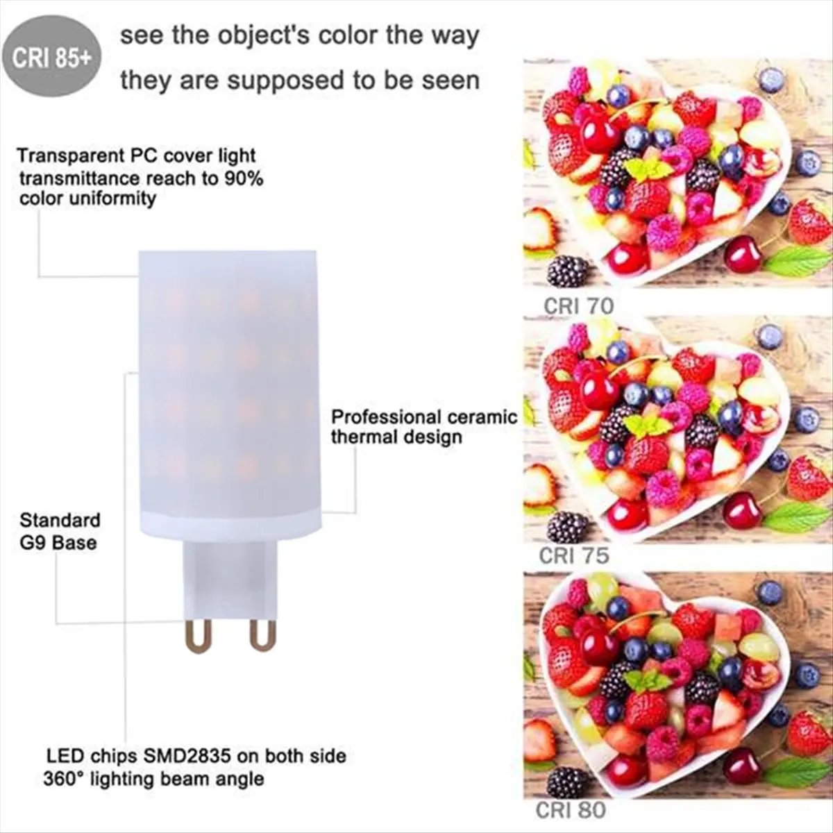 Hot A372I Tuya WiFi G9 Dimmable Smart Light G9 6W LED Lamp Bulb Light Voice Control Smart LED Bulbs 2PCS EU Plug