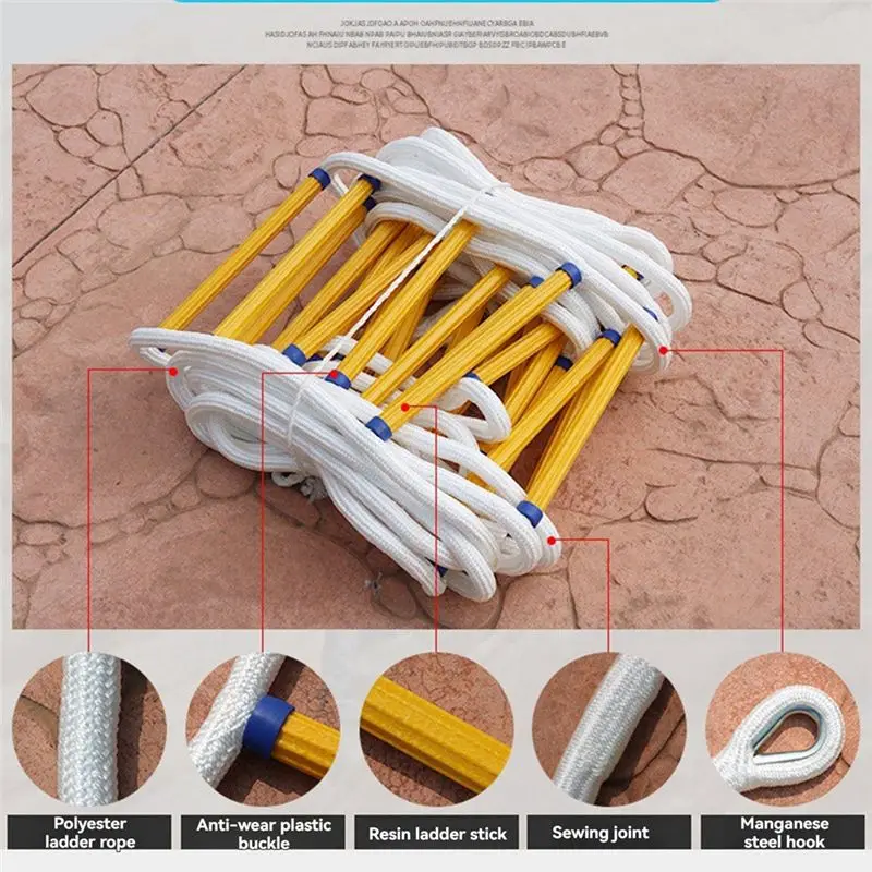 Hot Trend-Rope Ladder, Emergency Fire Escape Ladder, Flame Retardant Safety Rope Ladder, Fast Deployment,Ladder Escape Ladder,