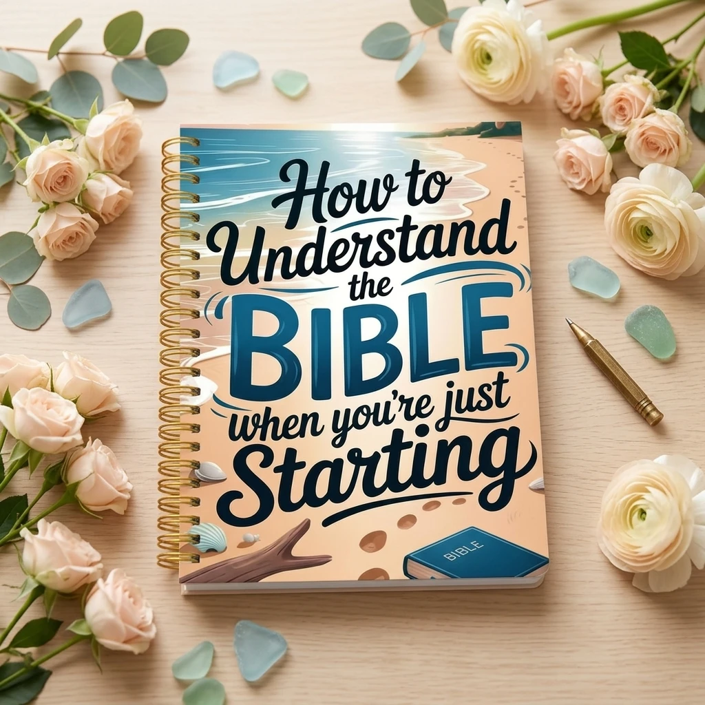 52 Week Bible Reading Planner Notebook Light Floral Coil Bound For Daily Scripture Reflection