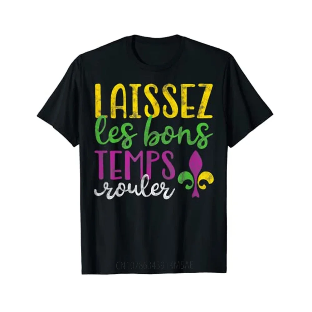 Laissez Les Bons Temps Rouler Mardi Gras New Orleans T-Shirt Gifts Cute Mardi Gras Decorations Aesthetic Clothes Graphic Tee Top