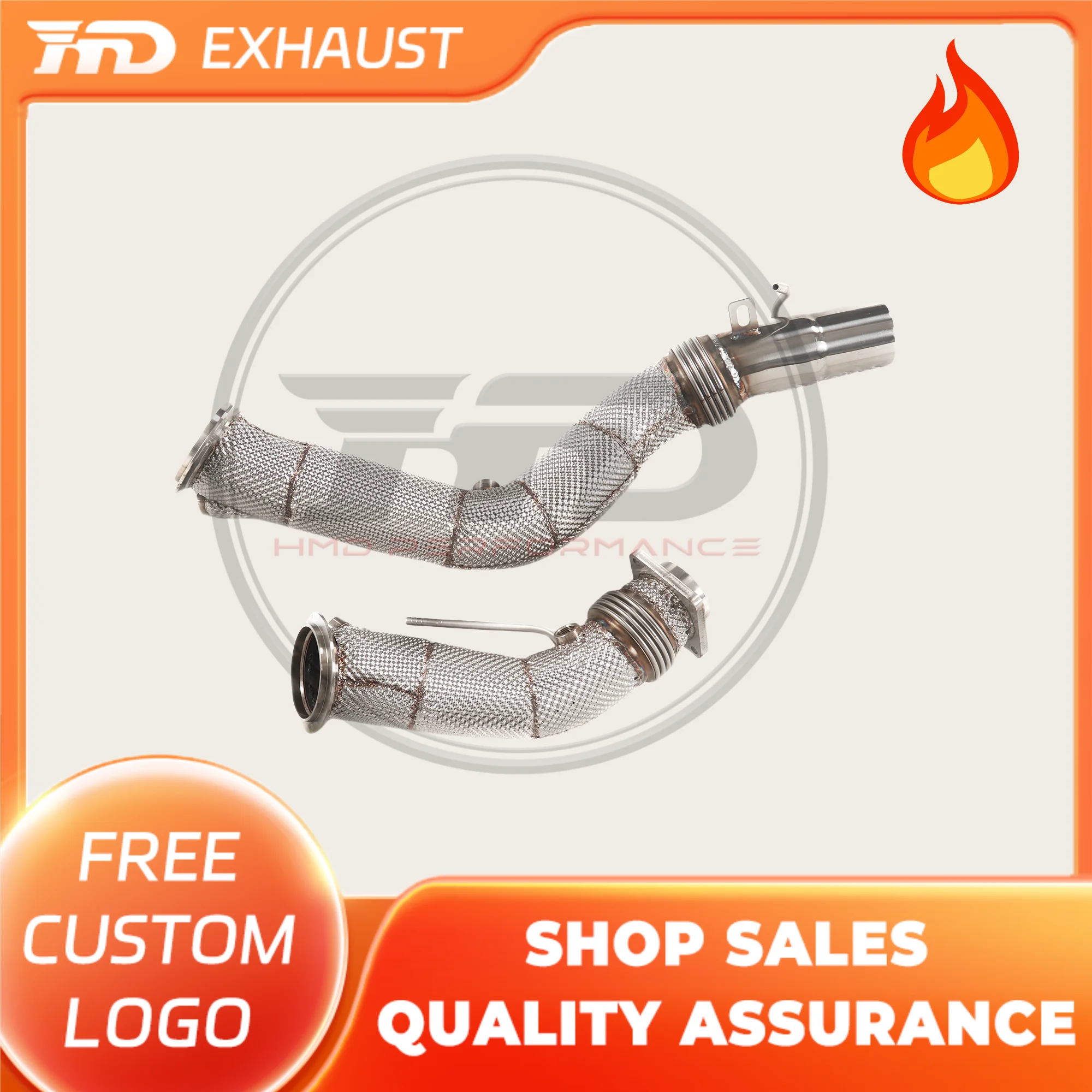 

HMD Hot sale Exhaust System High Flow Performance Downpipe for BMW M3 M4 F80 F82 Car Accessories With Catalytic and OPF