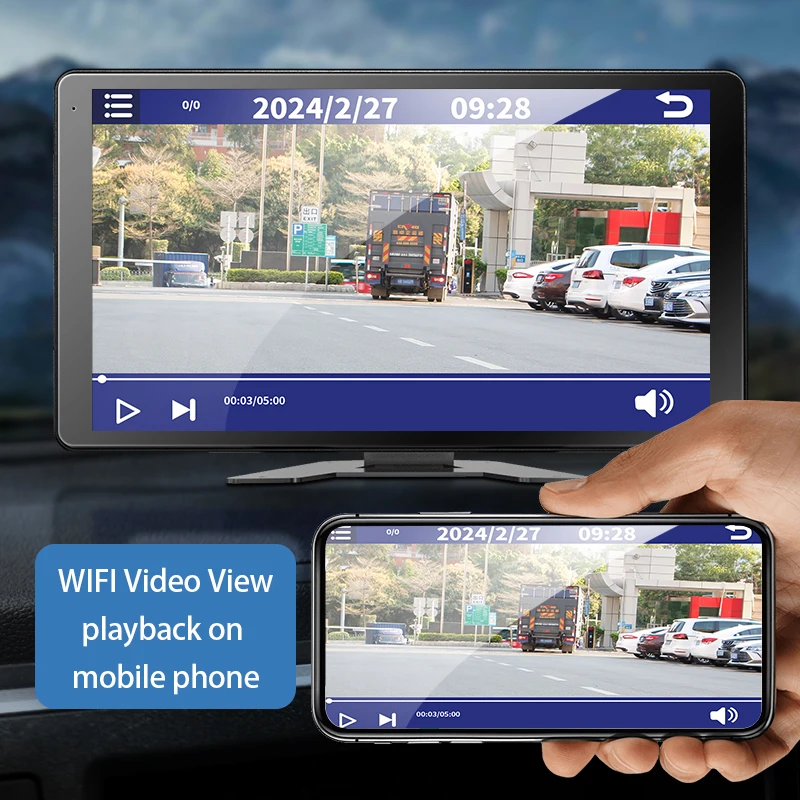 10.1inch 4CH AI BSD Backup Camera System Support IOS and Android Blind Area Parallel Auxiliary Vehicle Monitoring Kits