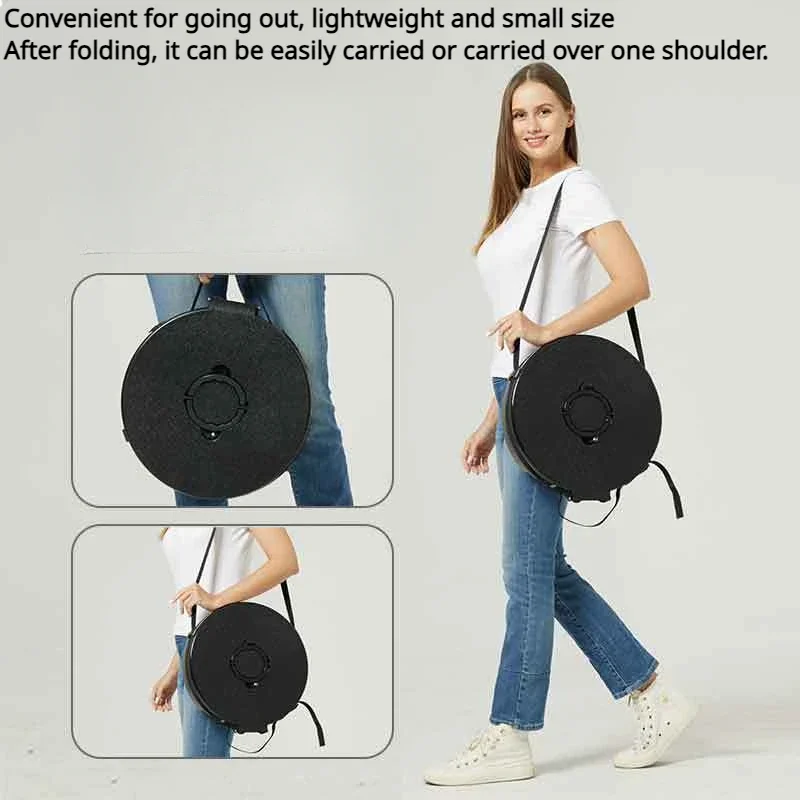 nordic 38cm Large diameter load-bearing folding stool Home storage Ottomans Outdoor camping folding toilet stool Fishing stools image 6