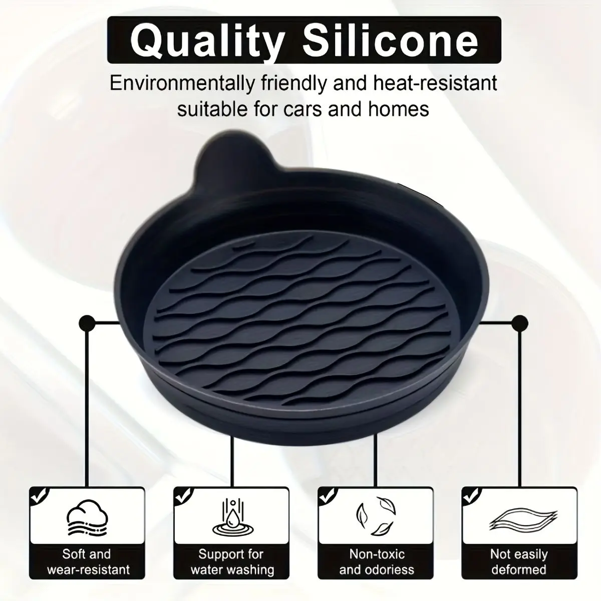 4 قطعة حامل الكأس سيارة كوستر حامل الكأس السيليكون إدراج العالمي عدم الانزلاق حامل الكأس اكسسوارات السيارات الداخلية #3