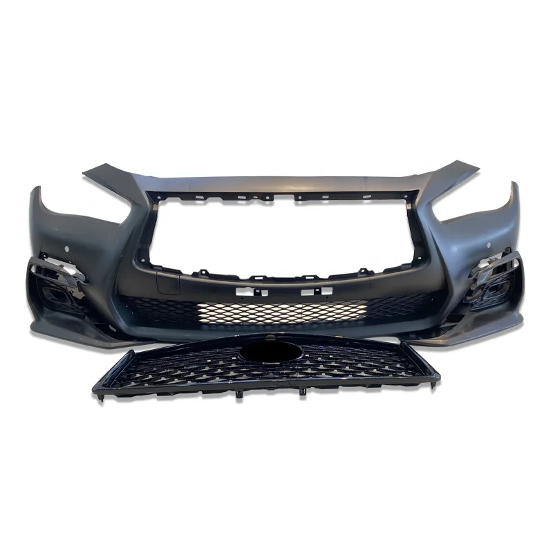 

Front Bumper Car Parts for Infiniti Q50 Q50L Sports Style 2014-2018 pp Material Exterior Parts Front Grille Car Kit