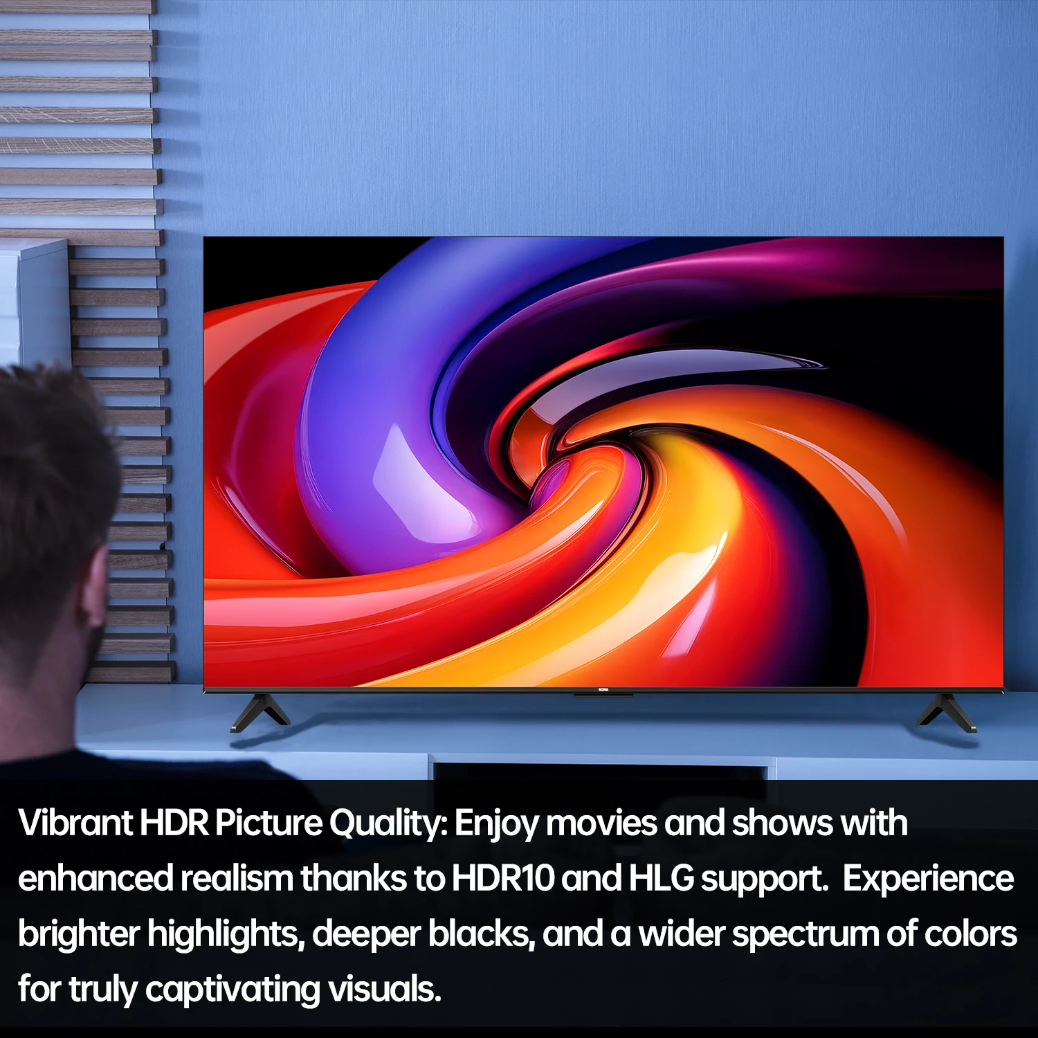 تلفزيون ROWA 75R55 الذكي، 75 بوصة، 4K UHD HDR 10+، ألعاب Google TV، تحسين الألوان الديناميكي، Dolby Vision Atmos، MEMC، التحكم الصوتي، Game Master بتصميم نحيف (موديل 2025)