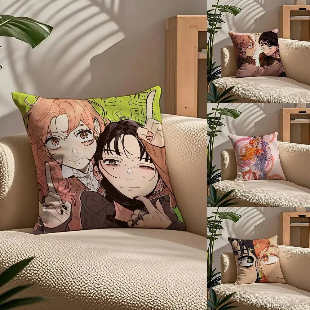 

A-Aya O-Oosawa K-Koga M-Mitsuki Pillow Case Comfort Sofa Bed Silky elegant Invisible zipper Custom Decorative cushion cover