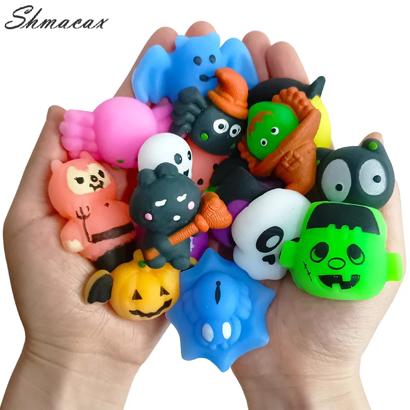 5Pcs Halloween Squeeze Toys Set TPR Stress Relief Anxiety For Kids Halloween Party Eliminate Anxiety Toys Gifts For Teens Adults