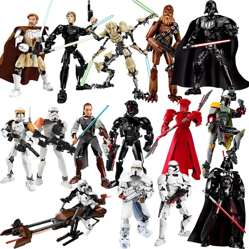 

Star Wars Clone Trooper Imperial Stormtrooper Movable Action Figures DIY Assembly Building Model Collectible Ornament Toys Gift