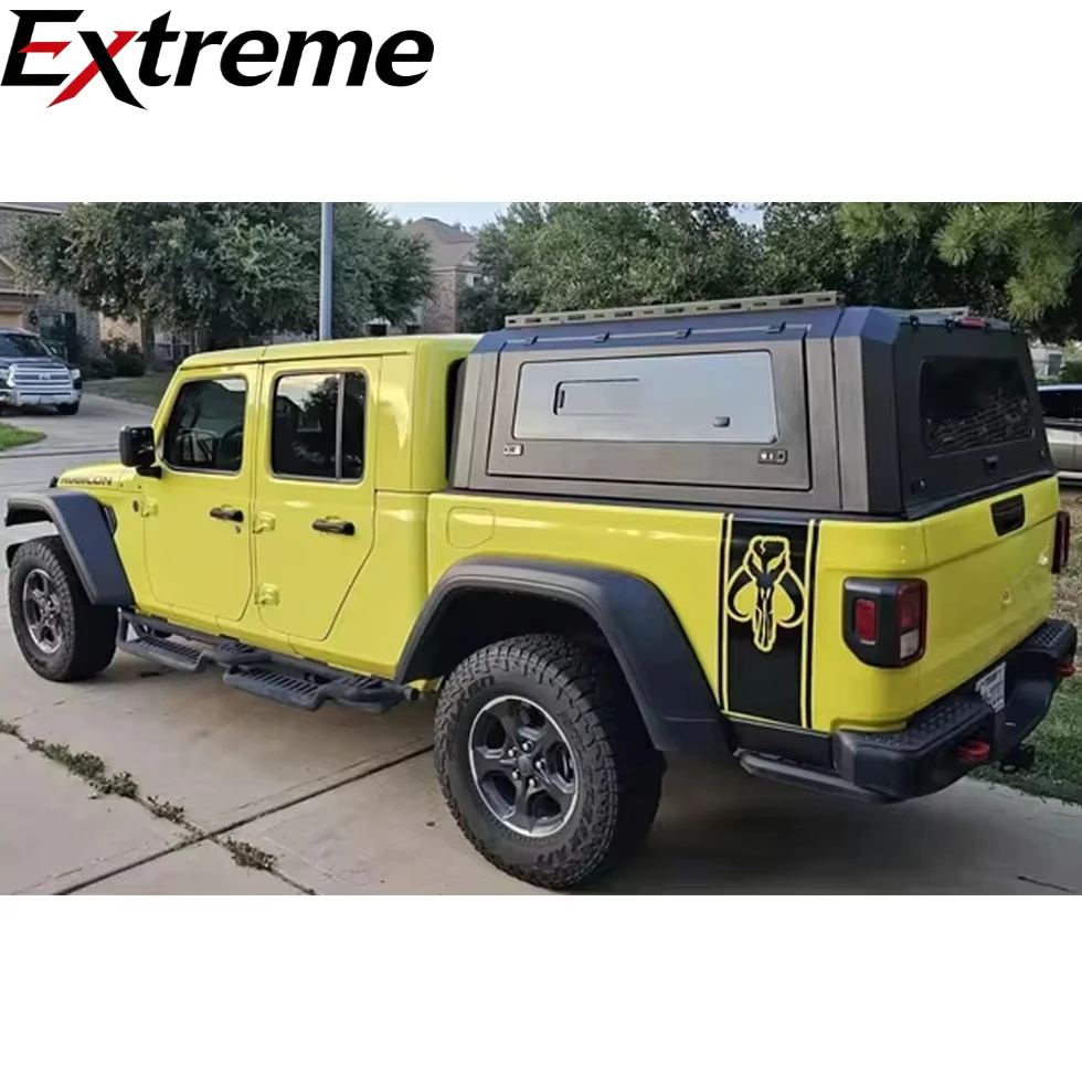 Customized 4X4 Pickup Truck Canopy Hardtop Aluminum Sliding Windows Canopy for JEEP Gladiator Truck Tonneau Cover Topper Camper