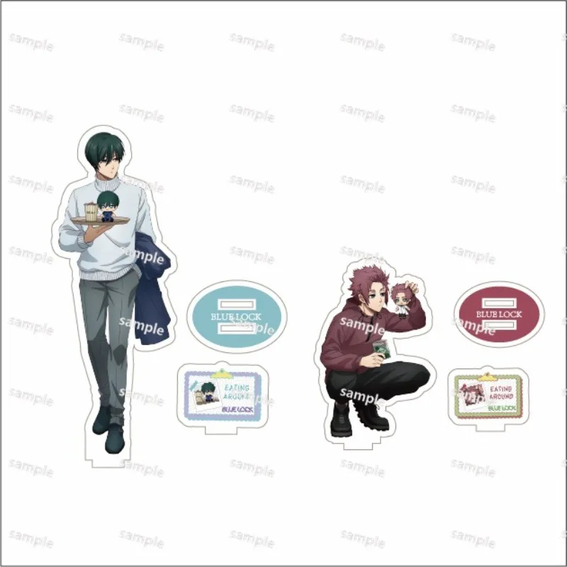 Blue Lock Acrylic Stand Keychain Rin Itoshi Sae Itoshi Sibling Couple Character Manhwa Peripheral Exhibition Table Ornament Toy