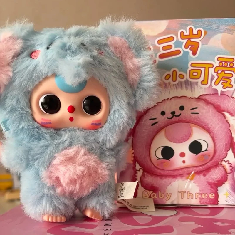 

Подлинная детская серия Three Cutie, модная слепая коробка, виниловая сумка для лица, подвеска, кавайная кукла, модная игровая игрушка, украшение, кукла, рождественский подарок