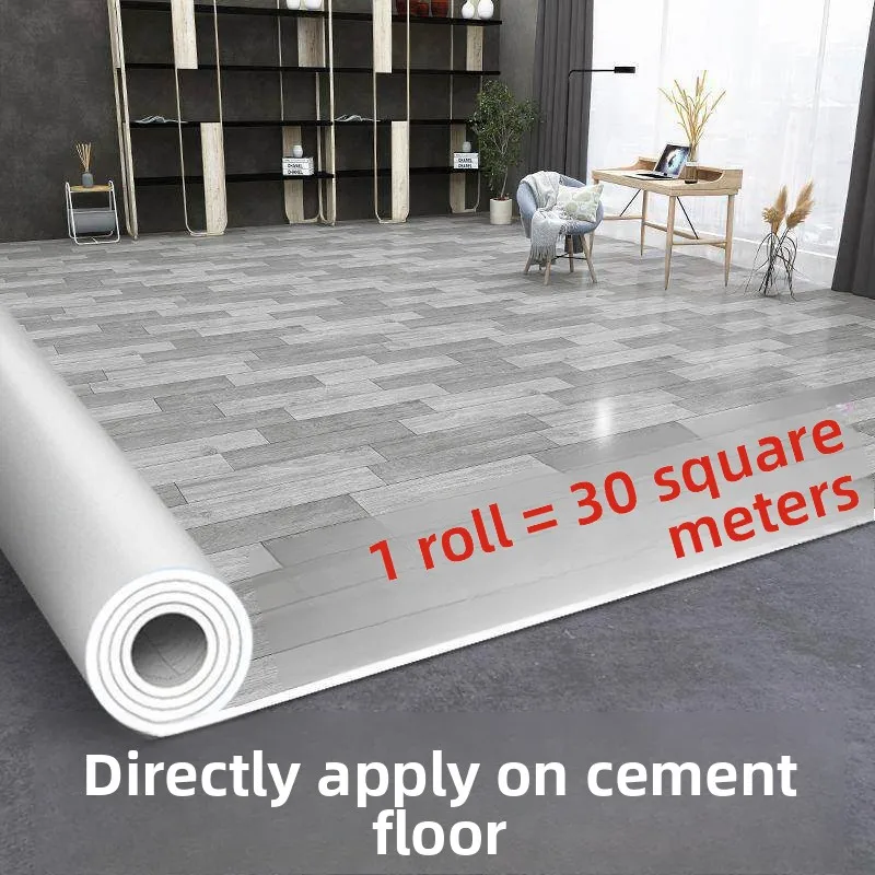 

Thiened PVC Floor Mat for Concrete Floor Full Coverage Large Area Waterproof Anti-Slip Home Use Self-Adhesive Floor Rubber