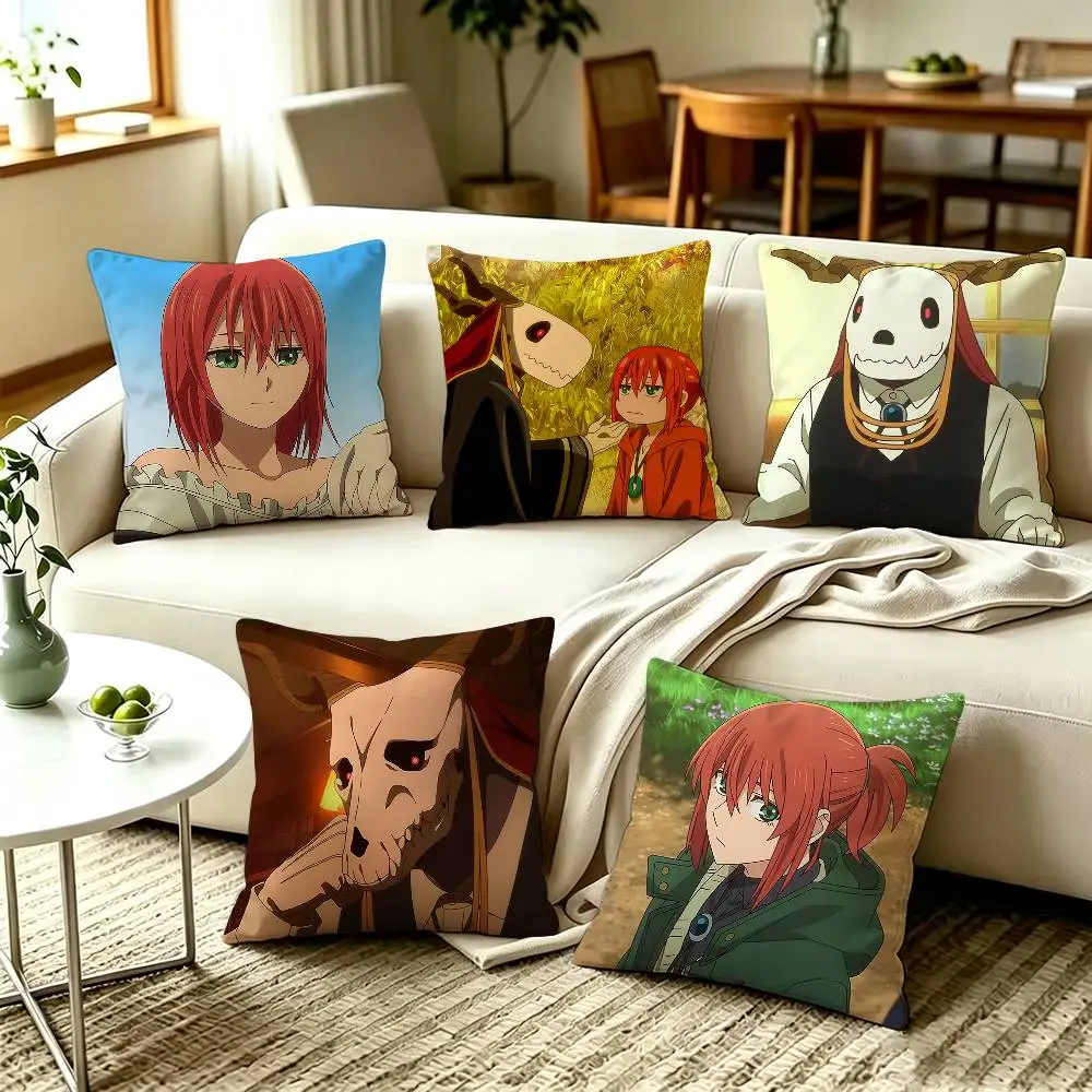 ANIME T-The Ancient Magus B-Bride Pillow Case Living Room Sofa Cushion Cover Suitable For Home Bedroom Room Decoration