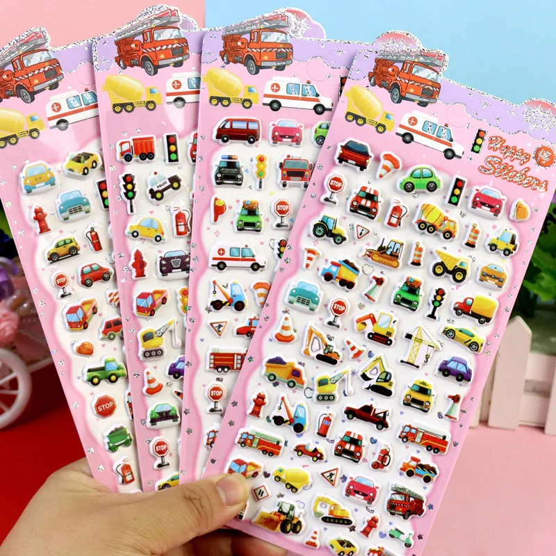 Nuevas pegatinas exquisitas de gatito lindo, pegatinas decorativas de conejo y Panda de dibujos animados, pegatinas de burbujas de vida marina para coche y perro, regalo de Navidad