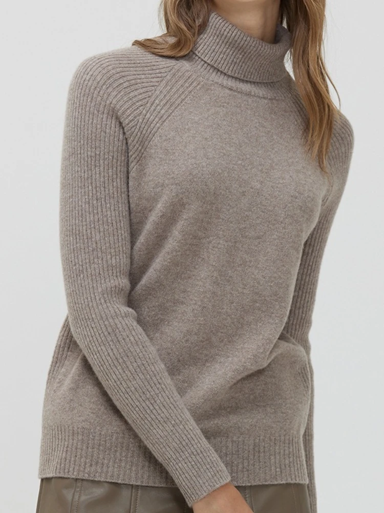 2023 neue Herbst Winter Wolle Pullover Slim Fit High Neck Pullover Pullover Lässige Mode Vielseitige frauen Gestrickte Pullover