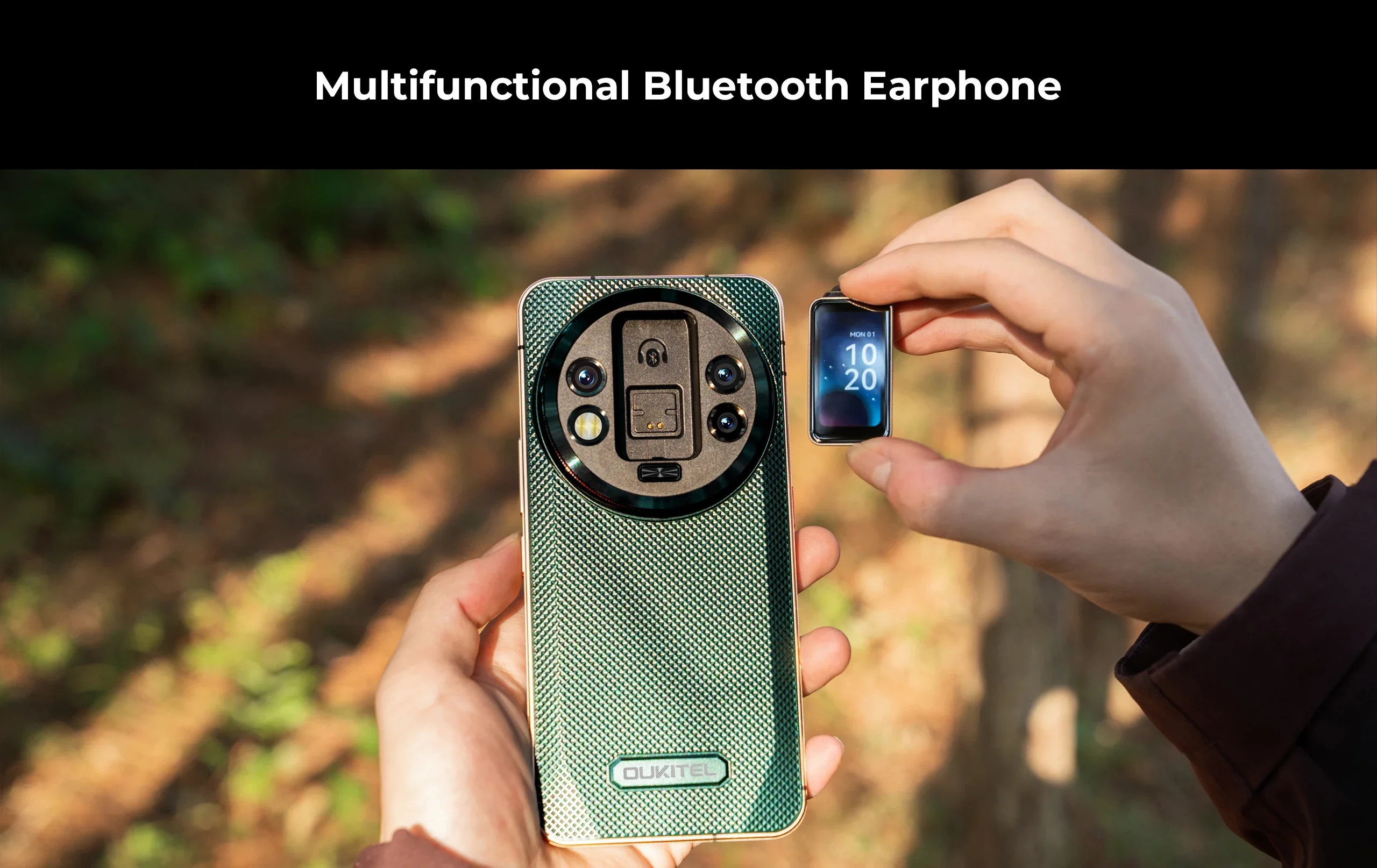 OUKITEL WP200 Pro Android 15 72GB(24+48) 1TB Rugged Smartphone 5G 6.7'' 120Hz 108MP 8800mAh 45W Detachable Earphone-SmartWatch