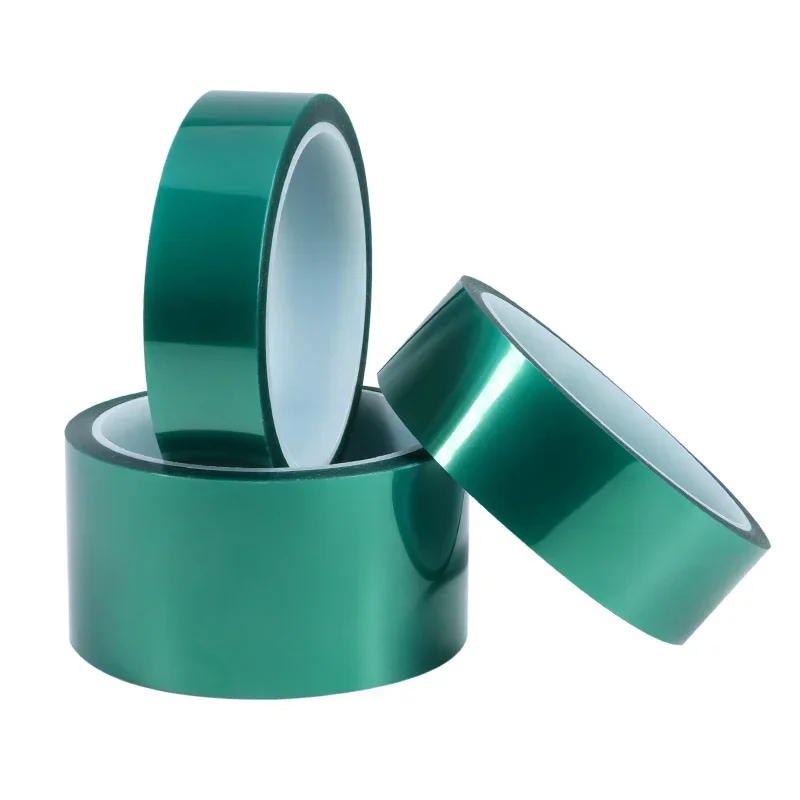 PET Film Tape High Temperature 33m/roll Green 3mm ~ 100mm Heat Resistant PCB Solder SMT Plating Shield Insulation Protection