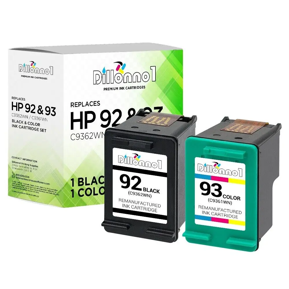 

2pk For HP 92 C9362WN Black & 93 C9361WN Color For Photosmart C3173 C3175 C3183