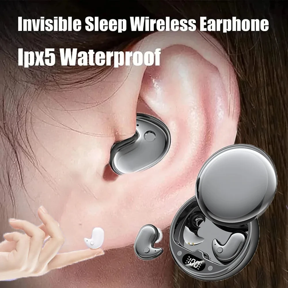 

Sleep Earbuds Tiny Mini Invisible Headphones Hidden Noise Reduction TWS Wireless Headsets Sports Stereo Bluetooth 5.3 Earphones