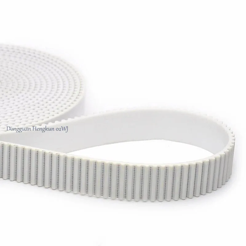 

White PU HTD 3M Circular Connection Timing Belt Perimeter 1398-1560-1632mm Width 10mm Polyurethane Steel Synchronous Belt