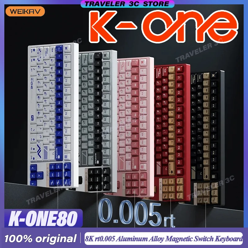 

WEIKAV Mork Blade K-ONE80 CNC Aluminum Alloy Gaming Keyboard 8K RT0.005 Support DKS SOCD Rapid Trigger MT TGL Dynamic RGB PC